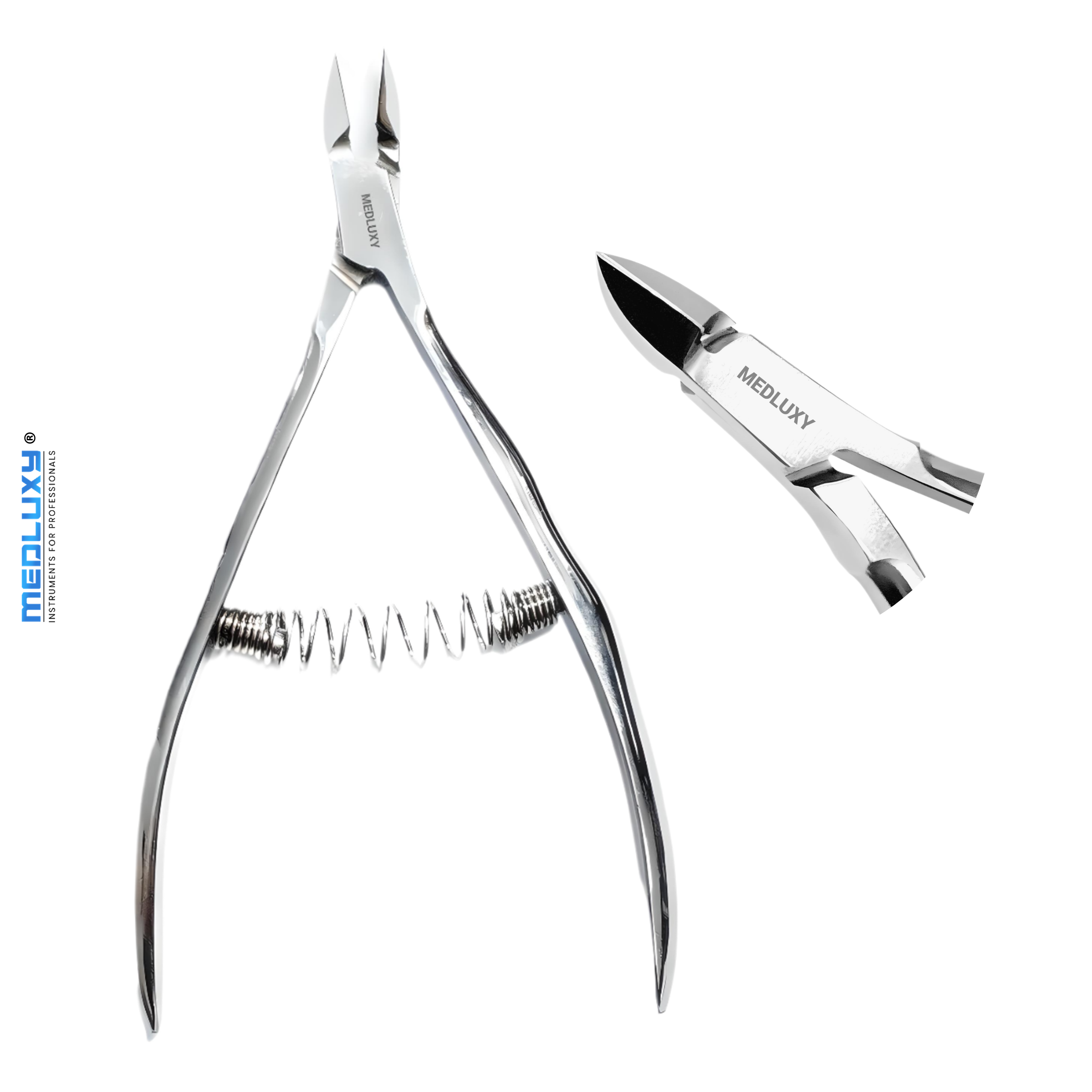 Medluxy Pro - Nagelknipper - 12 cm - 10 mm - Veer - Voor zachtere en dunnere nagels en nagelriemen - MP0526
